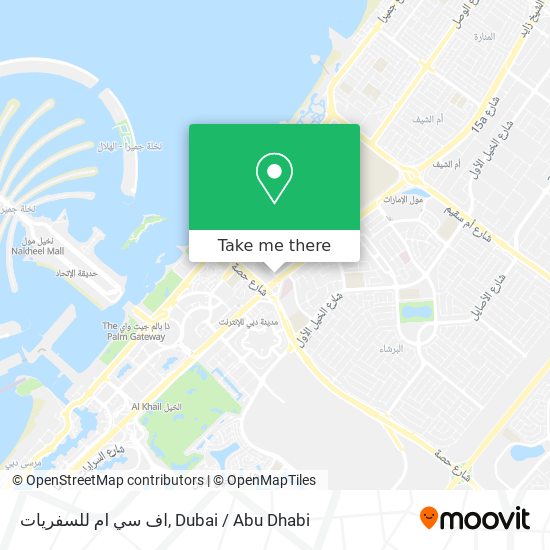 اف سي ام للسفريات map