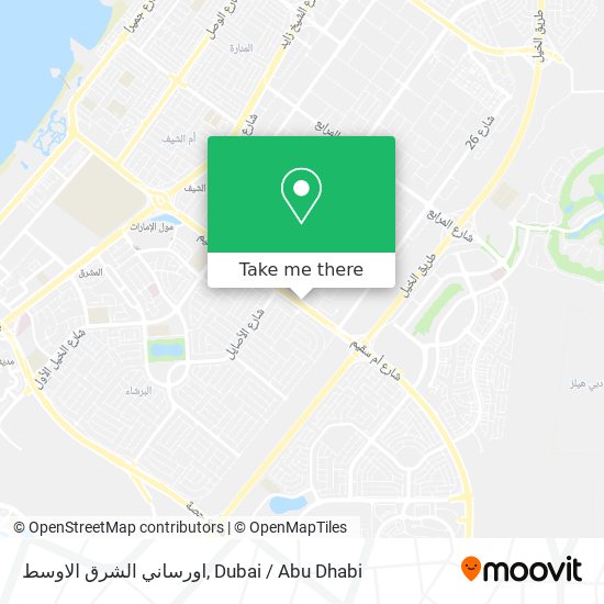 اورساني الشرق الاوسط map