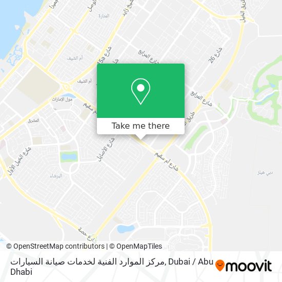 مركز الموارد الفنية لخدمات صيانة السيارات map