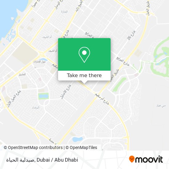 صيدلية الحياة map