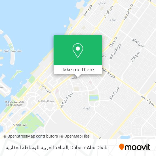 المنافذ العربية للوساطة العقارية map