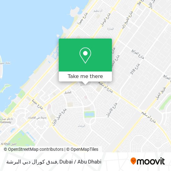 فندق كورال دبي البرشة map