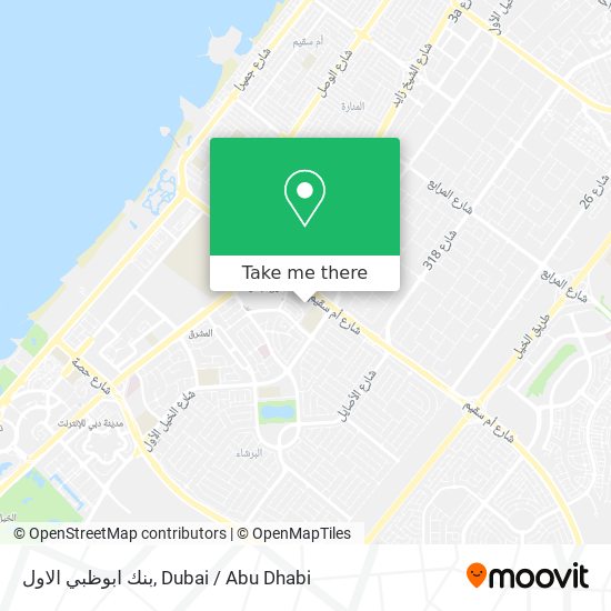 بنك ابوظبي الاول map