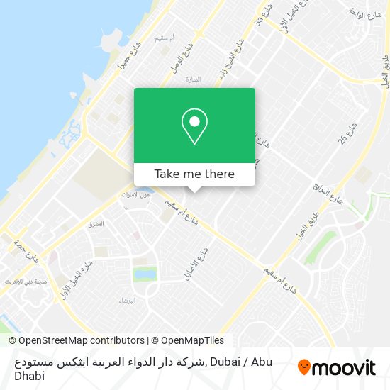 شركة دار الدواء العربية ايثكس مستودع map