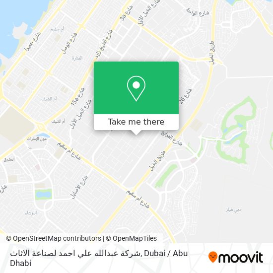 شركة عبدالله علي احمد لصناعة الاثاث map