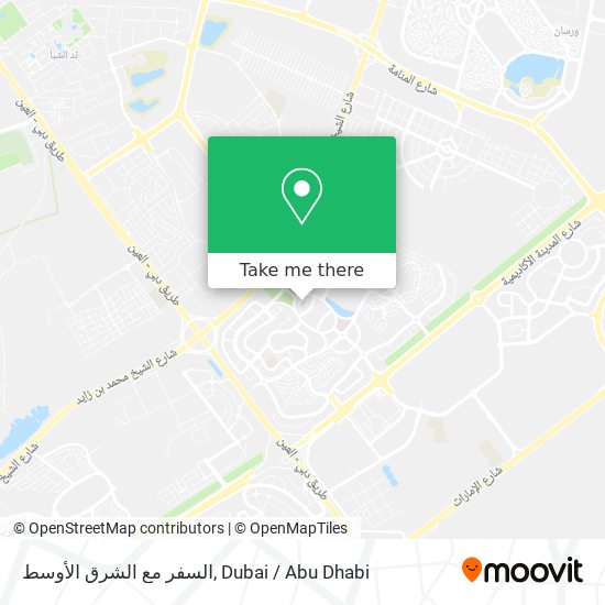 السفر مع الشرق الأوسط map