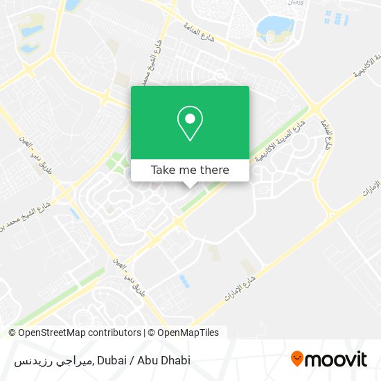 ميراجي رزيدنس map