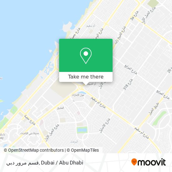 قسم مرور دبي map