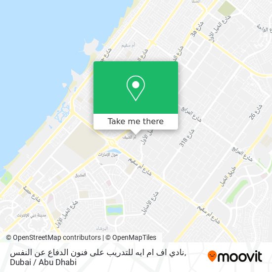 نادي اف ام ايه للتدريب على فنون الدفاع عن النفس map