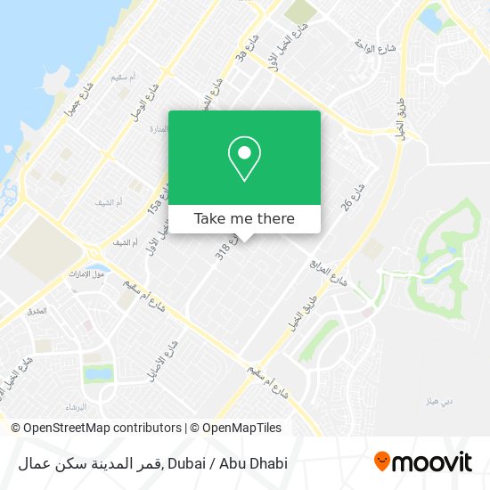 قمر المدينة سكن عمال map