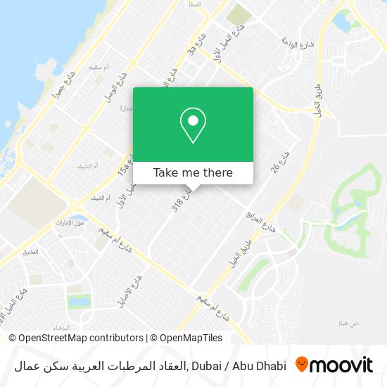 العقاد المرطبات العربية سكن عمال map