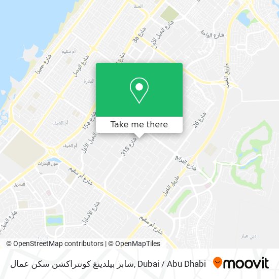 شابز بيلدينغ كونتراكشن سكن عمال map