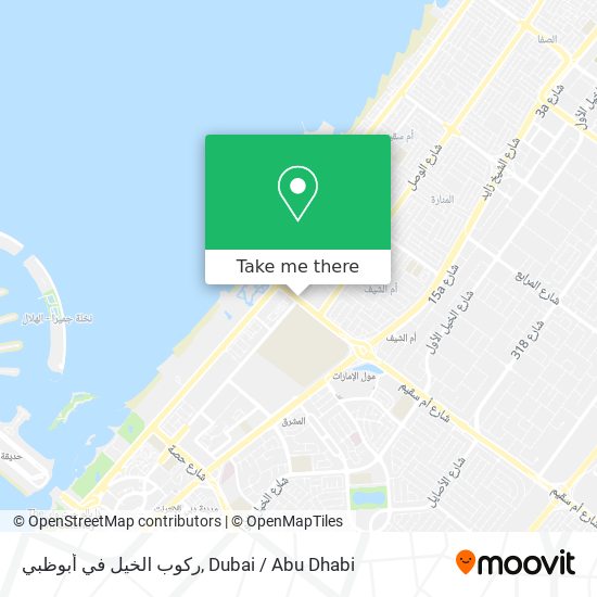 ركوب الخيل في أبوظبي map