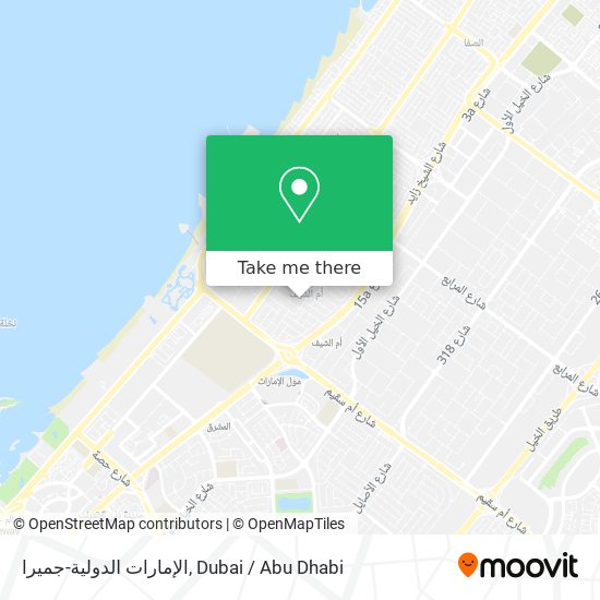 الإمارات الدولية-جميرا map