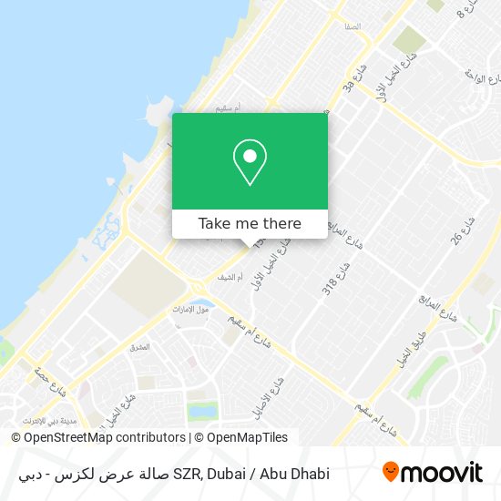 صالة عرض لكزس - دبي SZR map
