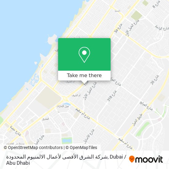 شركة الشرق الأقصى لأعمال الالمنيوم المحدودة map