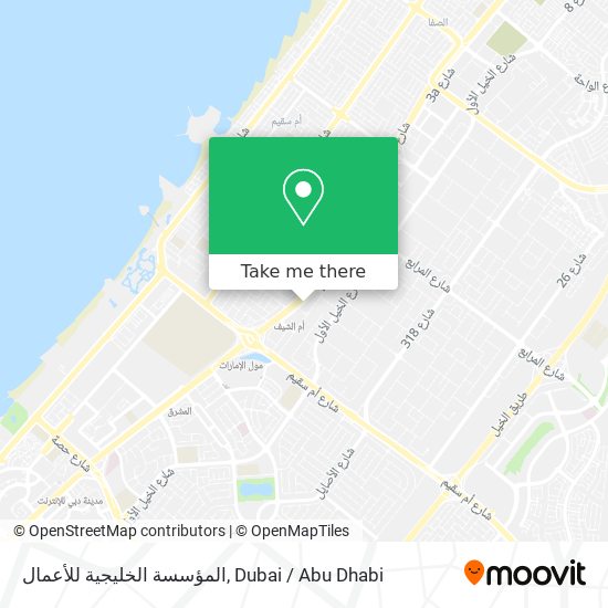 المؤسسة الخليجية للأعمال map