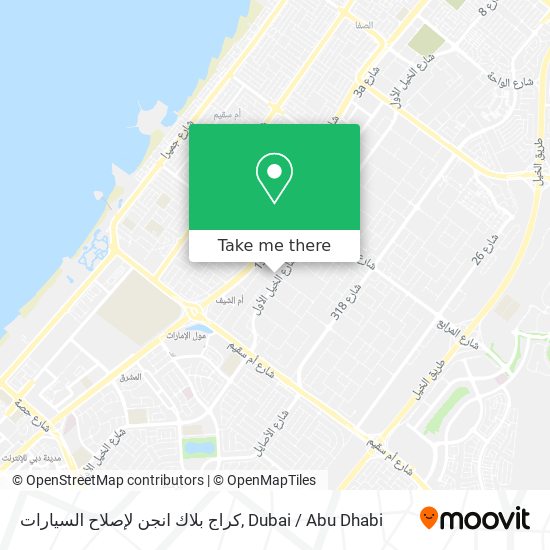 كراج بلاك انجن لإصلاح السيارات map