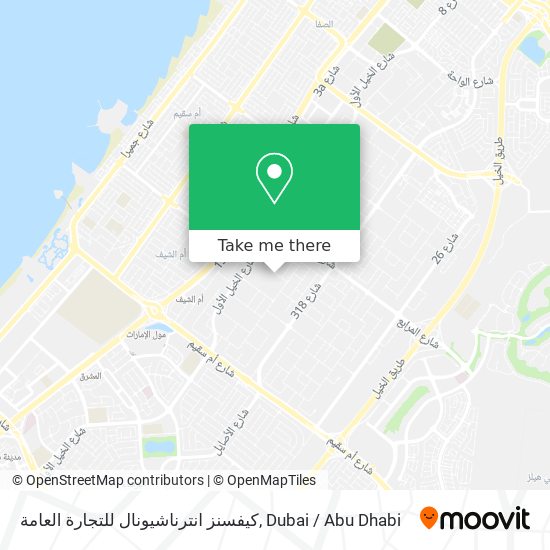 كيفسنز انترناشيونال للتجارة العامة map