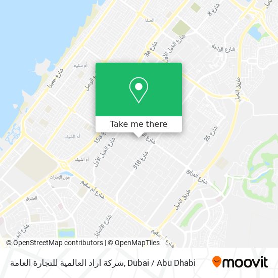 شركة اراد العالمية للتجارة العامة map