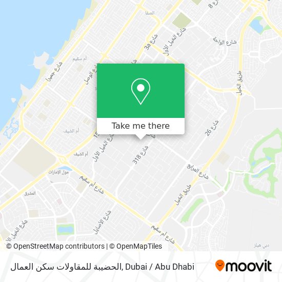 الحضيبة للمقاولات سكن العمال map