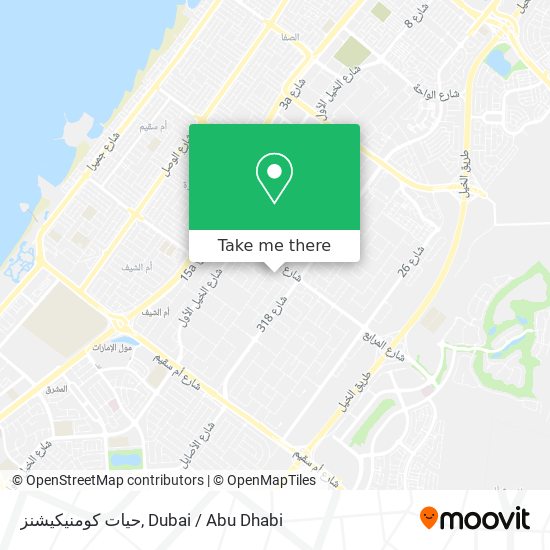 حيات كومنيكيشنز map