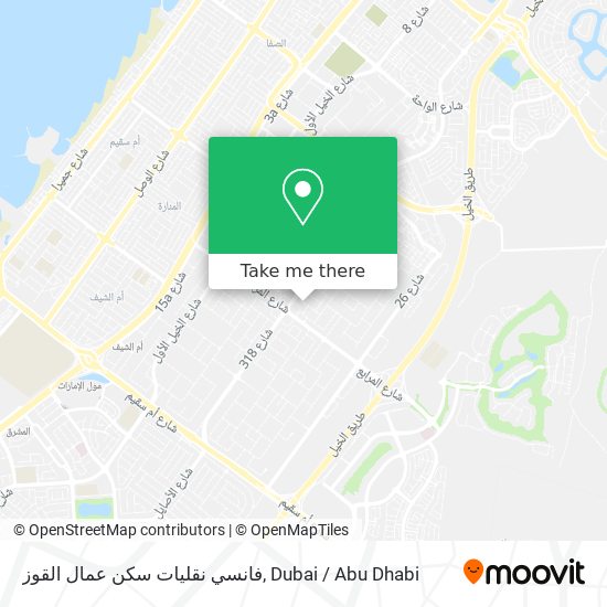 فانسي نقليات سكن عمال القوز map