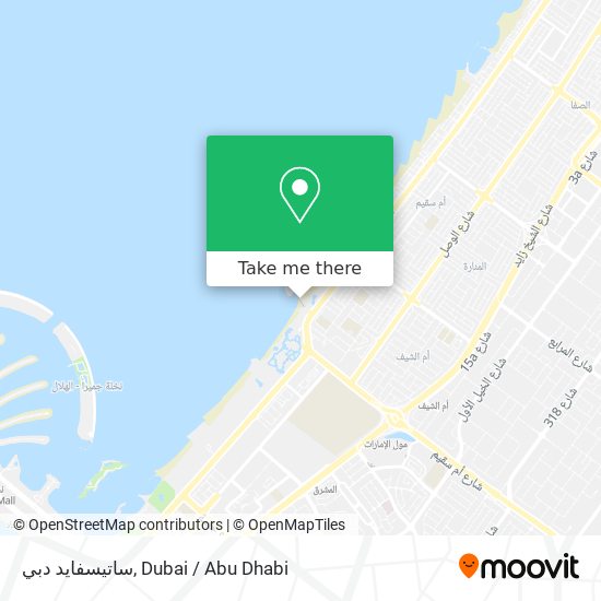 ساتيسفايد دبي map