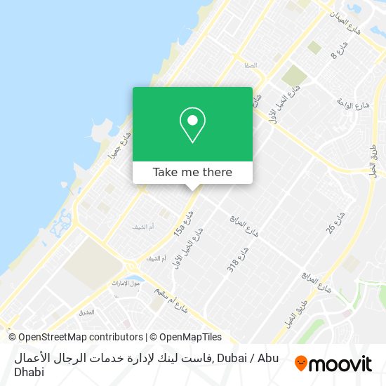 فاست لينك لإدارة خدمات الرجال الأعمال map