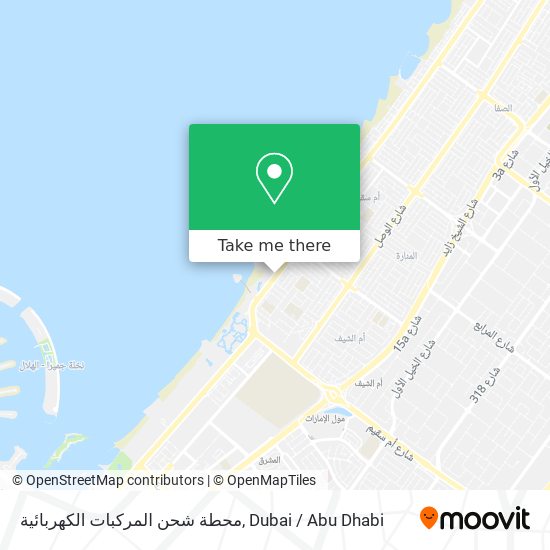 محطة شحن المركبات الكهربائية map