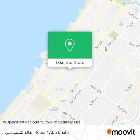 بقالة شبيب دبي map