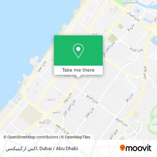 اكس اركيتيكتس map