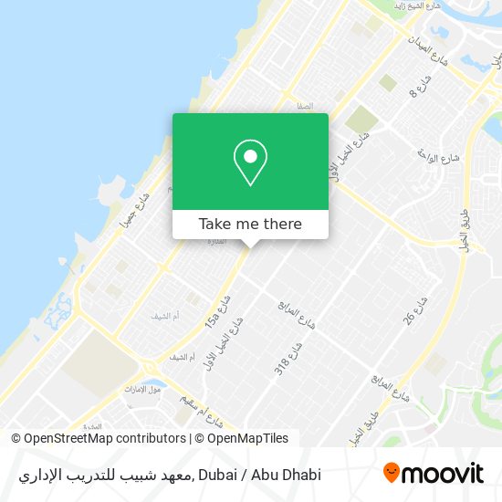 معهد شبيب للتدريب الإداري map