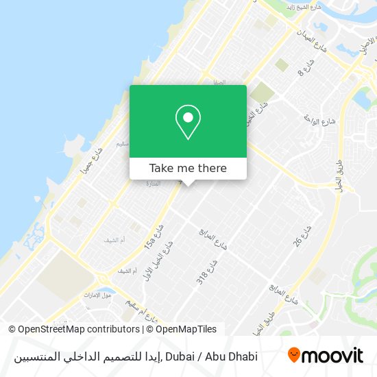 إيدا للتصميم الداخلي المنتسبين map