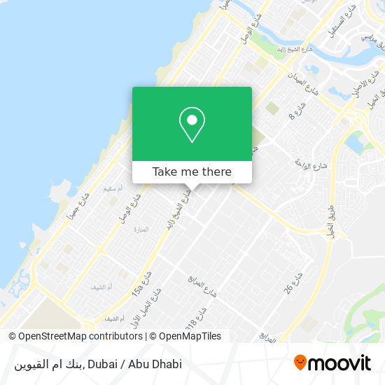 بنك ام القيوين map