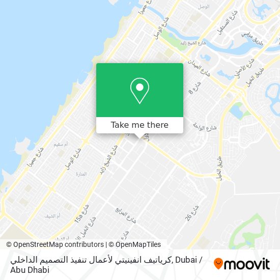 كرياتيف انفينيتي لأعمال تنفيذ التصميم الداخلي map