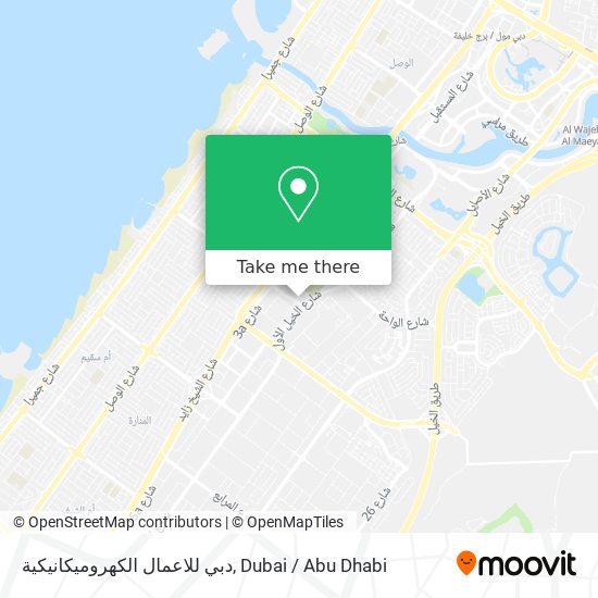 دبي للاعمال الكهروميكانيكية map