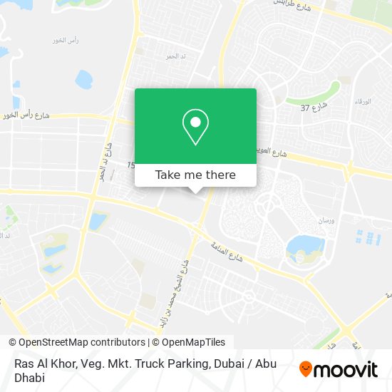 Ras Al Khor, Veg. Mkt. Truck Parking map