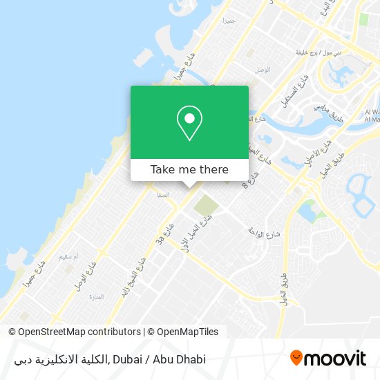 الكلية الانكليزية دبي map