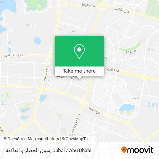 سوق الخضار و الفاكهة map