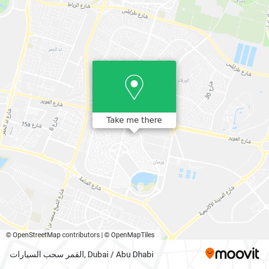 القمر سحب السيارات map