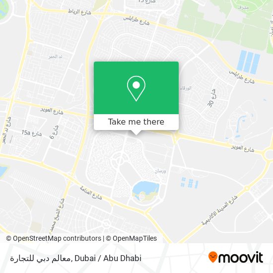 معالم دبي للتجارة map