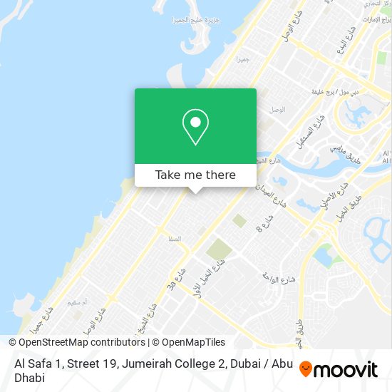 Al Safa 1, Street 19, Jumeirah College 2 map