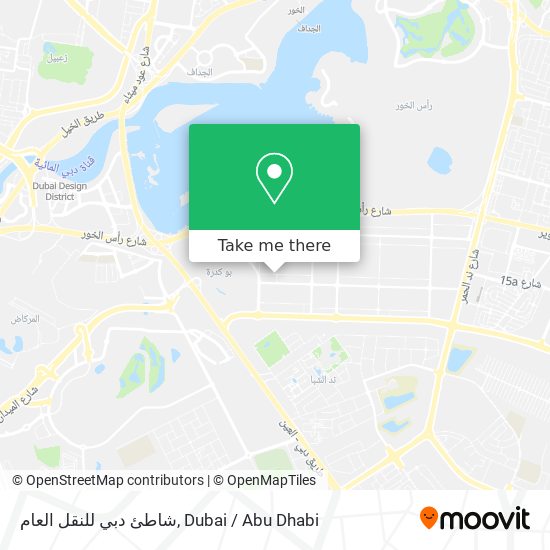 شاطئ دبي للنقل العام map