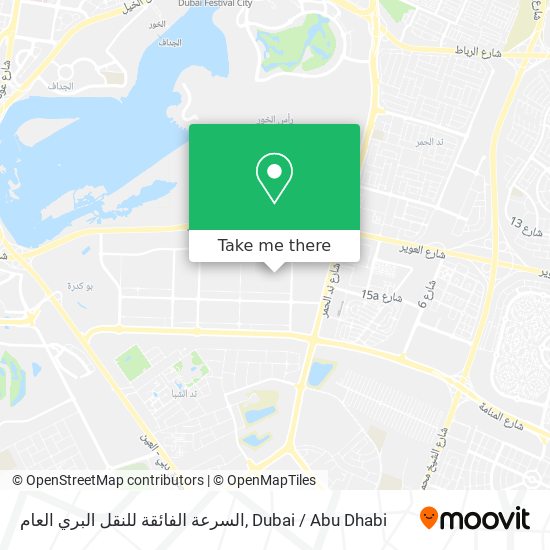 السرعة الفائقة للنقل البري العام map