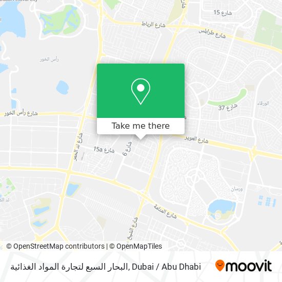 البحار السبع لتجارة المواد الغذائية map