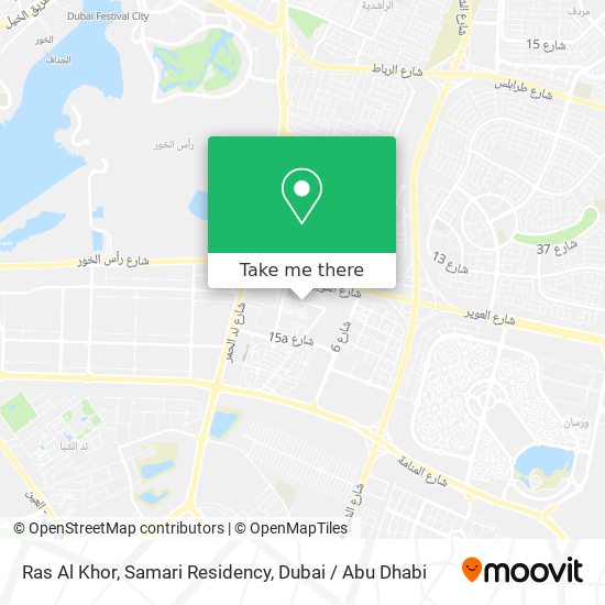 Ras Al Khor, Samari Residency map