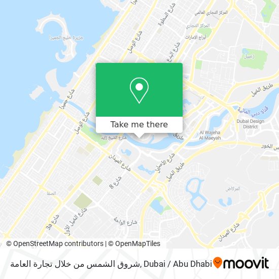 شروق الشمس من خلال تجارة العامة map