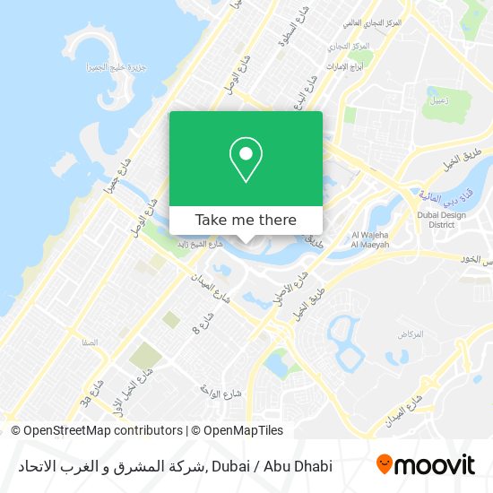 شركة المشرق و الغرب الاتحاد map