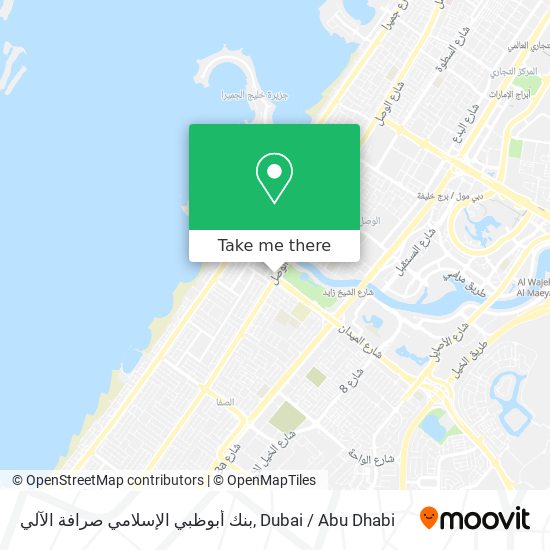 بنك أبوظبي الإسلامي صرافة الآلي map
